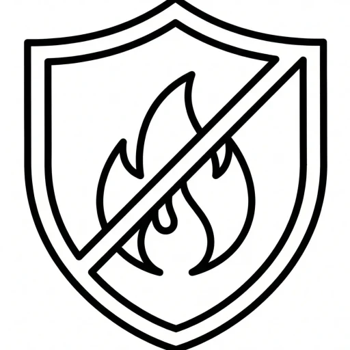 Brandschutzicon Vuurveiligheid symbool op schild